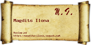 Magdits Ilona névjegykártya